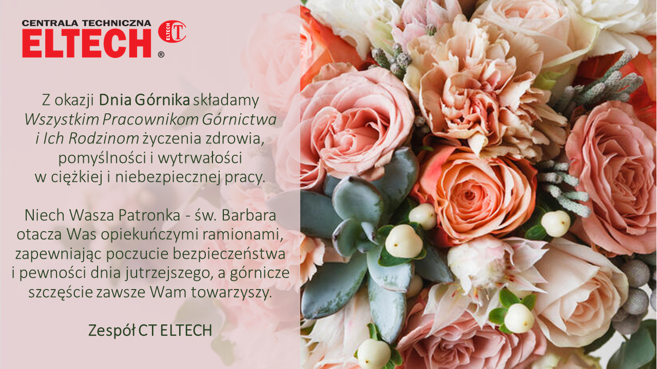 CT ELTECH przesyła życzenia z okazji Dnia Górnika 2021