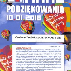 Podziękowania za udział w 24 Finale WOŚP