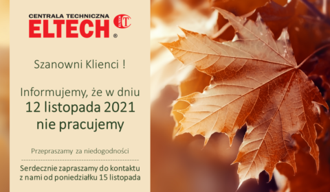 W DNIU 12 LISTOPADA 2021 NIE PRACUJEMY!